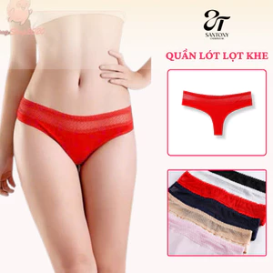 Quần Lót Lọt Khe Cạp Cao Phối Ren Quyến Rũ, Quần Chip Nữ Cotton Co Giãn 4 Chiều Thoải Mái- 9125