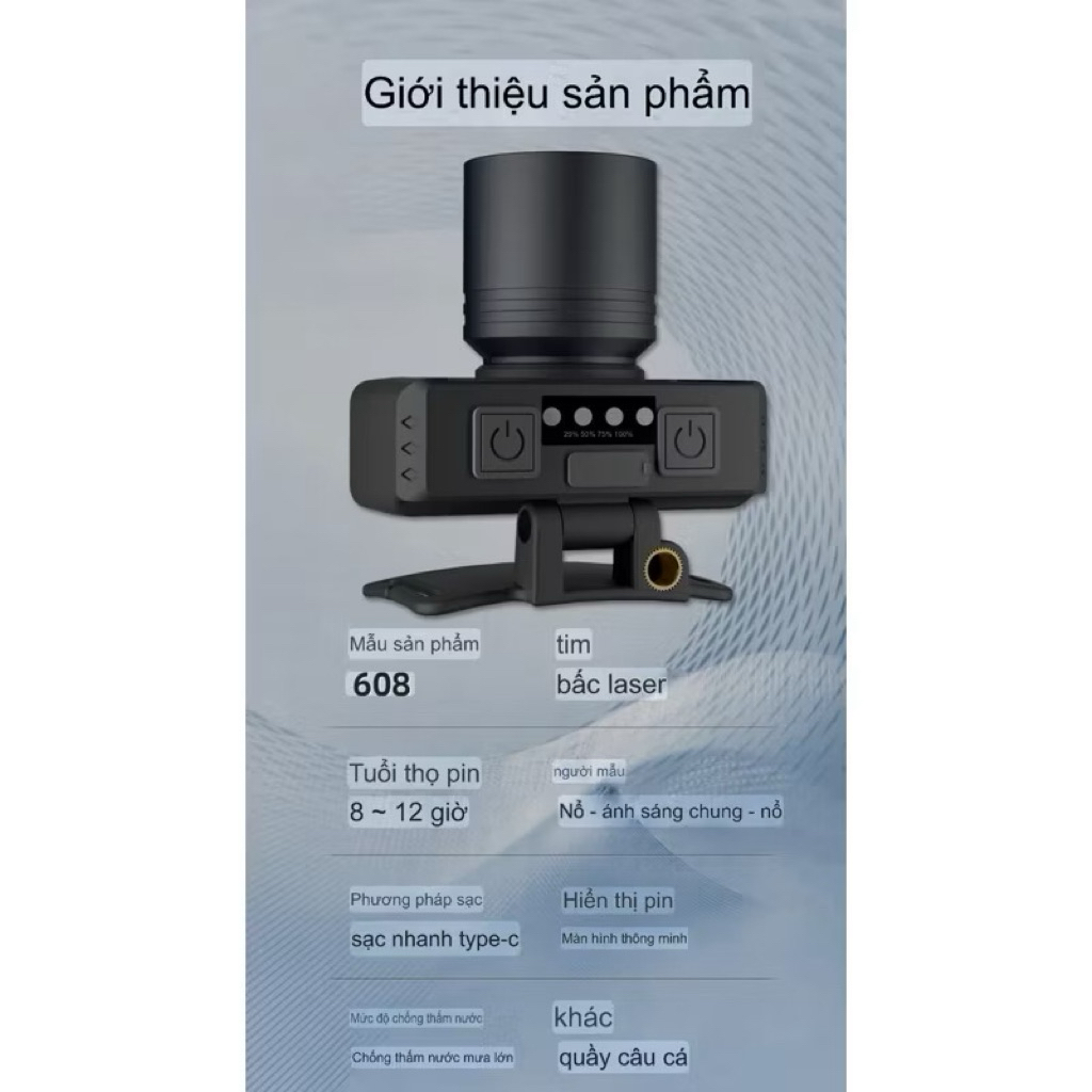Đèn pin đội đầu siêu sáng nhỏ gọn tiện lợi ntt95