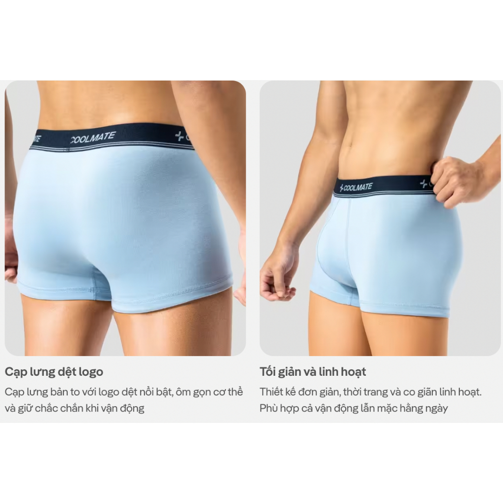 [TẶNG QUÀ ĐƠN 329K] Combo Pack 3 Quần Lót Nam Cotton Compact co giãn, thoáng khi nhanh khô - Coolmate