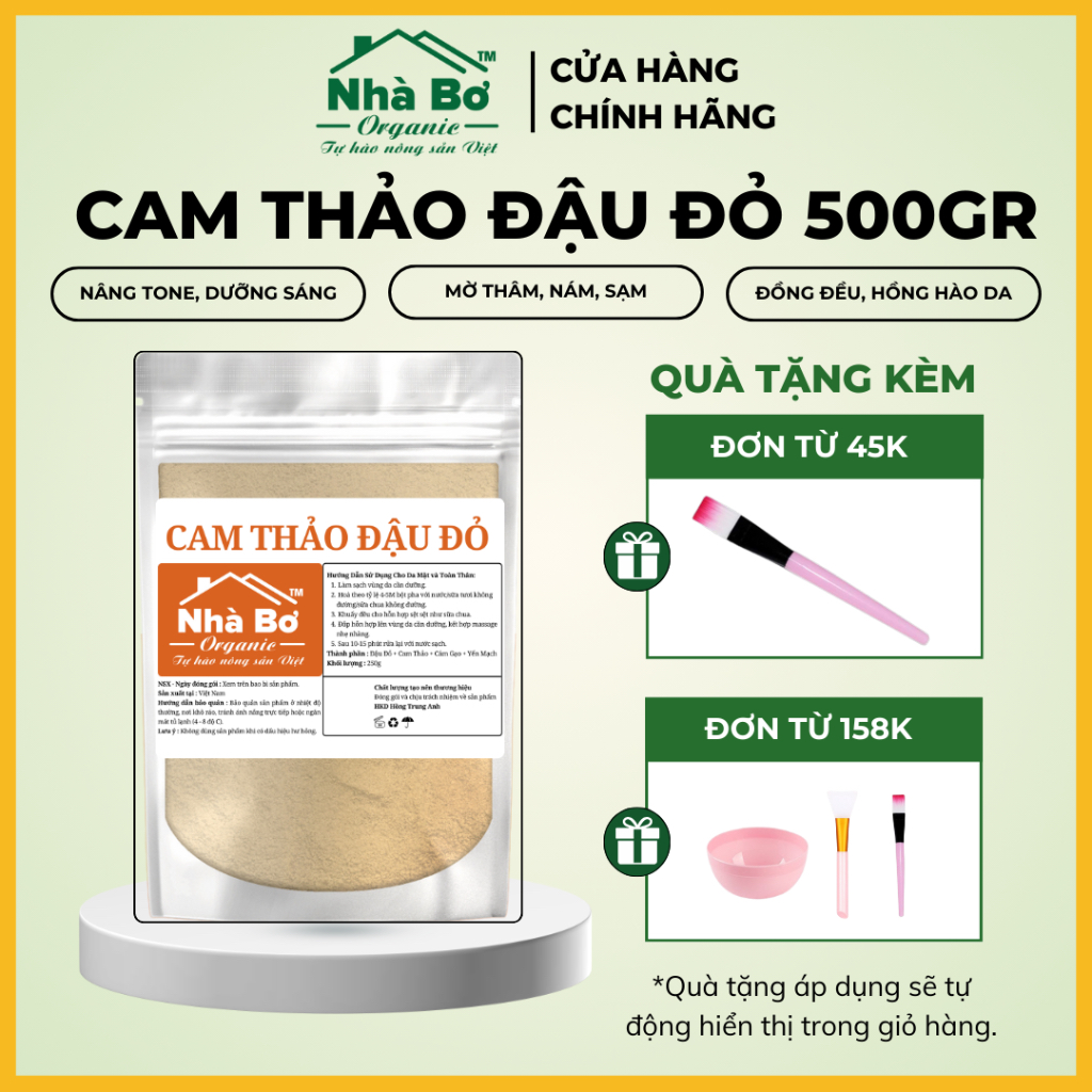 Bộ Bộ - bột ủ trắng da body organic