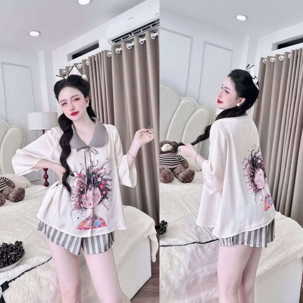 40-70kg Bộ cổ Sen tay lỡ lụa Latin thiết kế mềm mịn
