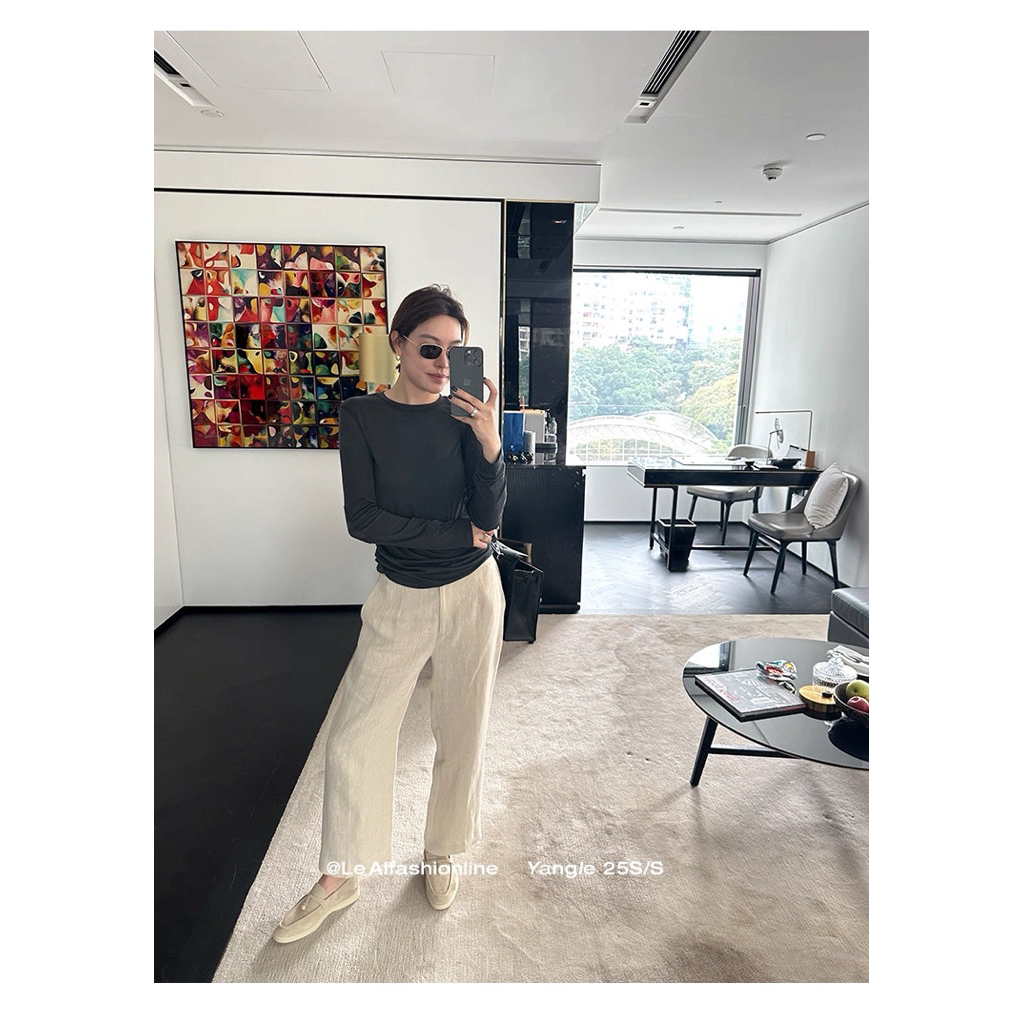 𝗣𝗵𝗶𝗹𝗶𝘀-  Quần Linen baggy ống đứng BEELY