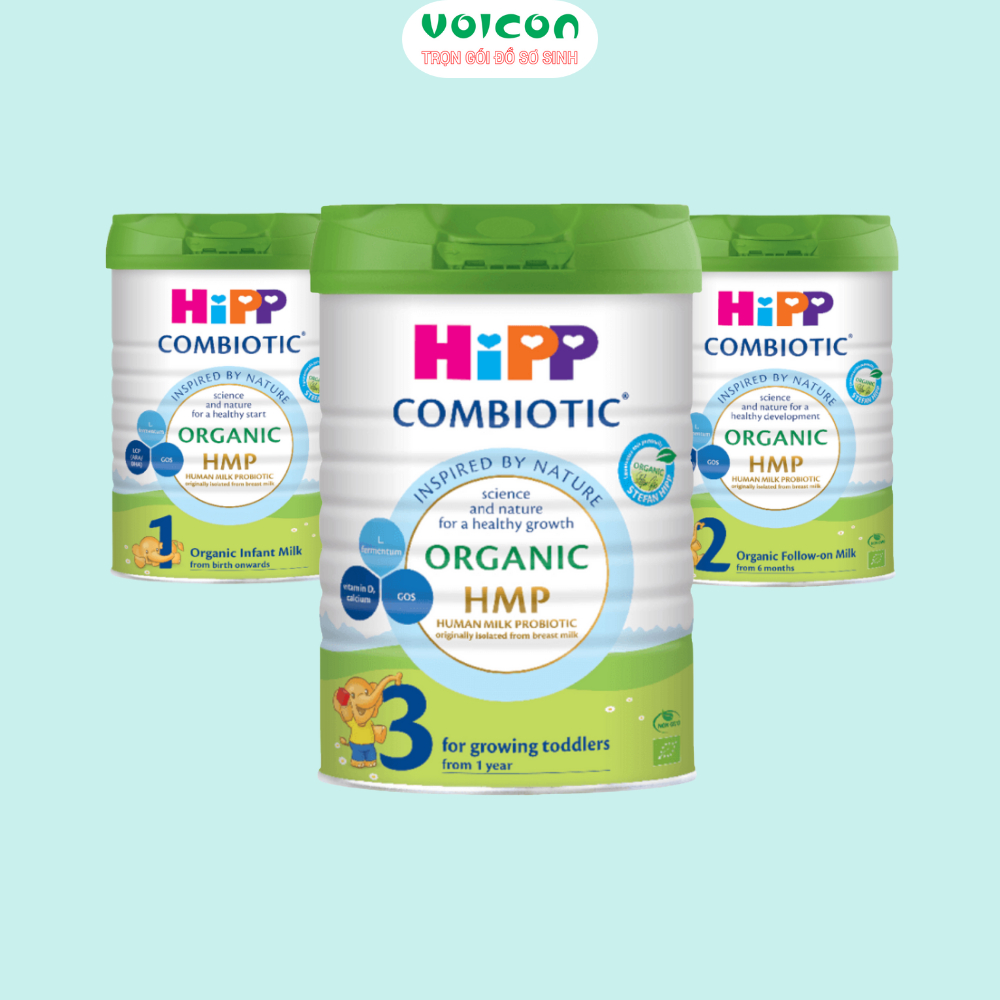 Sữa bột HiPP Organic Combiotic và HiPP Dê Đức hữu cơ hỗ trợ tiêu hóa đề kháng cho bé 400g 800g