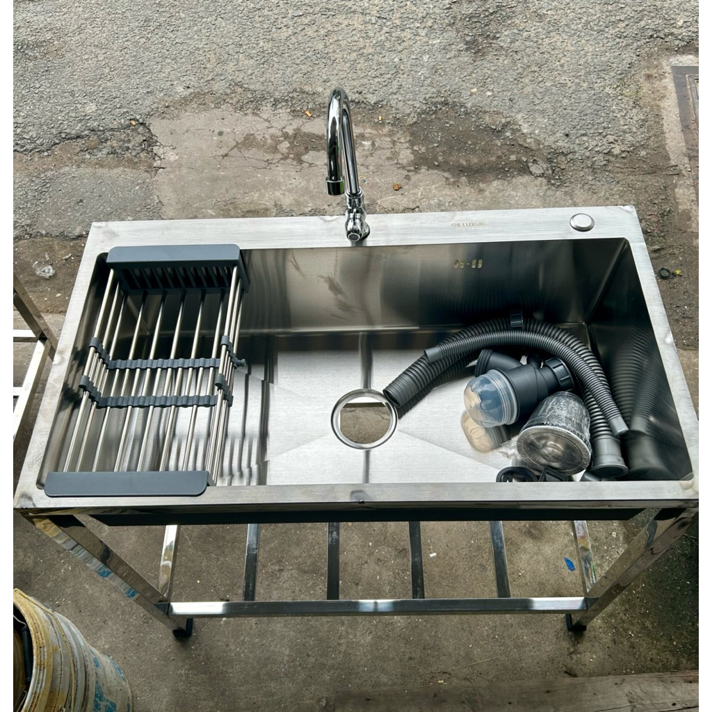 {HOẢ TỐC HCM} Chậu rửa chén 1hộc inox 304 đẹp tiện dụng nhiều kích ...