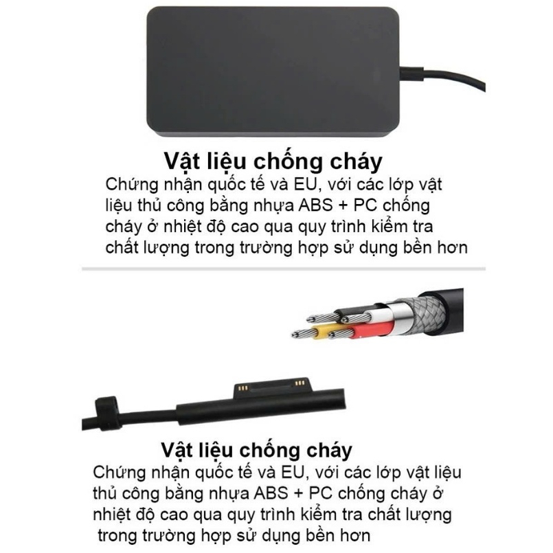 Sạc Surface Pro 4 5 6 7 8 12V 4A 44W 65W 102W 127W- Sạc Surface Pro/ Book/ Laptop - BẢO HÀNH 12 THÁNG - LỖI ĐỔI MỚI