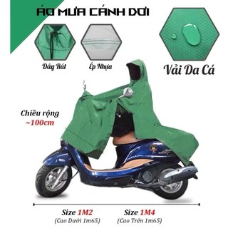 Áo Mưa Xẻ Tà Áo Mưa Cánh Dơi người lớn vải vẩy cá, tổ ong cao cấp - Áo Mưa Đi Xe Máy Vải Dù Cao Cấp
