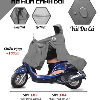 Áo Mưa Xẻ Tà Áo Mưa Cánh Dơi người lớn vải vẩy cá, tổ ong cao cấp - Áo Mưa Đi Xe Máy Vải Dù Cao Cấp