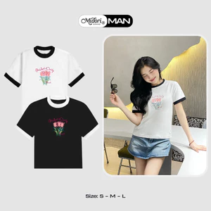 Áo Thun Baby Tee Daisy Unisex Phông Nữ Nam Cotton Local Brand Cổ Tròn Tôn Dáng | MIDORI FOR MAN
