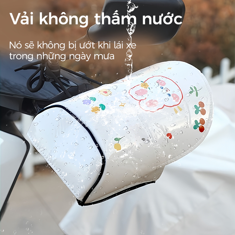 Găng tay chống nắng cho xe đạp điện, chống nước chống tia UV găng tay lái xe máy thoáng khí phản quang ban đêm giúp lái