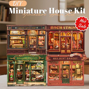 CUTEBEE CWGB DIY ngôi nhà búp bê Quà tặng trang trí sáng tạo tự làm Đồ chơi khối xây dựng bằng gỗ