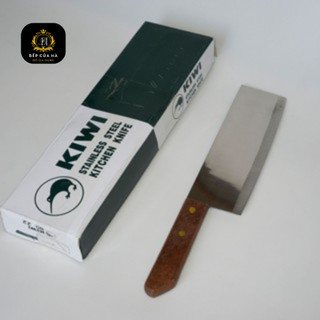 Dao thái lan Kiwi 22 cán gỗ đầu bằng cao cấp, dao thái thịt sắc bén hàng chính hãng - Bếp Của Hà