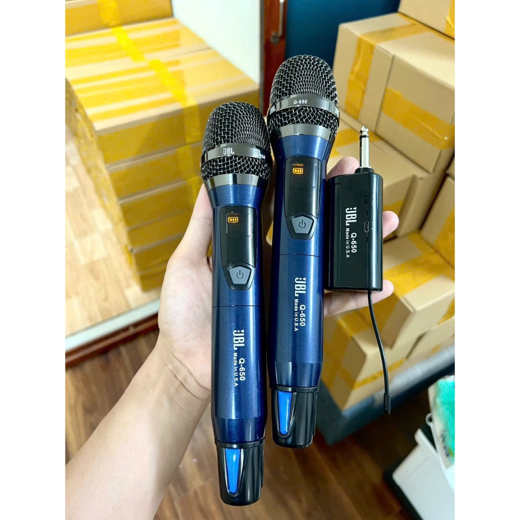 Bộ Micro Không Dây Bluetooth Pin Sạc - HS38pro Hát Karaoke Gia Đình Chuyên Nghiệp, Bảo Hành 12 Tháng