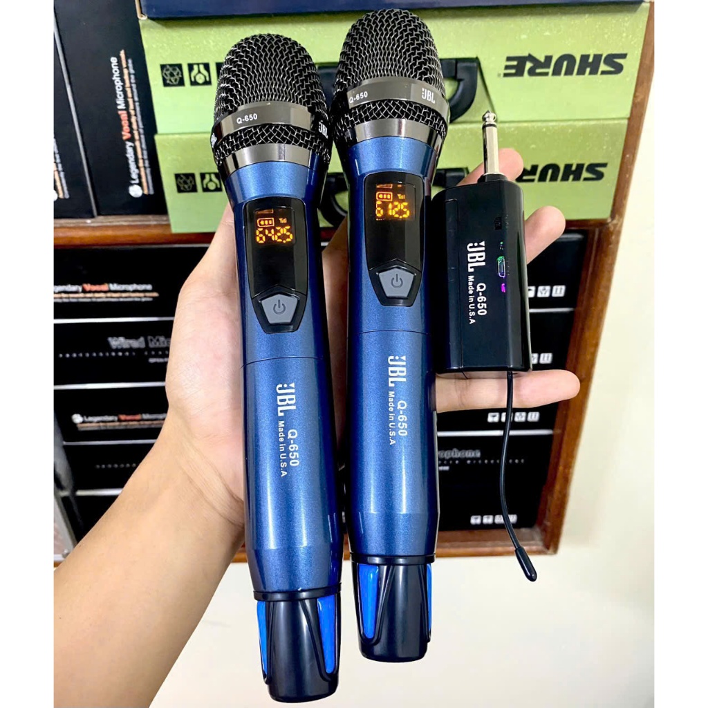 Bộ Micro Không Dây Bluetooth Pin Sạc - HS38pro Hát Karaoke Gia Đình Chuyên Nghiệp, Bảo Hành 12 Tháng