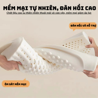 Gối cao su non nhập khẩu thái lan , size 45cm x 65cm , hỗ trợ cổ vai gáy , an toàn cho mẹ bé
