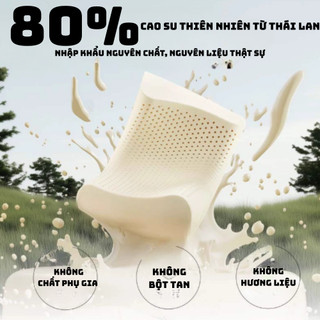 Gối cao su non nhập khẩu thái lan , size 45cm x 65cm , hỗ trợ cổ vai gáy , an toàn cho mẹ bé