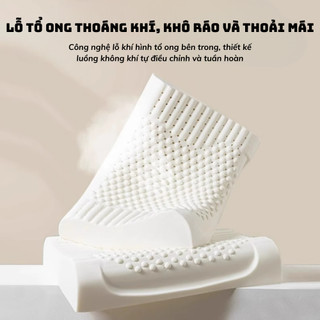 Gối cao su non nhập khẩu thái lan , size 45cm x 65cm , hỗ trợ cổ vai gáy , an toàn cho mẹ bé