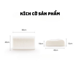 Gối cao su non nhập khẩu thái lan , size 45cm x 65cm , hỗ trợ cổ vai gáy , an toàn cho mẹ bé