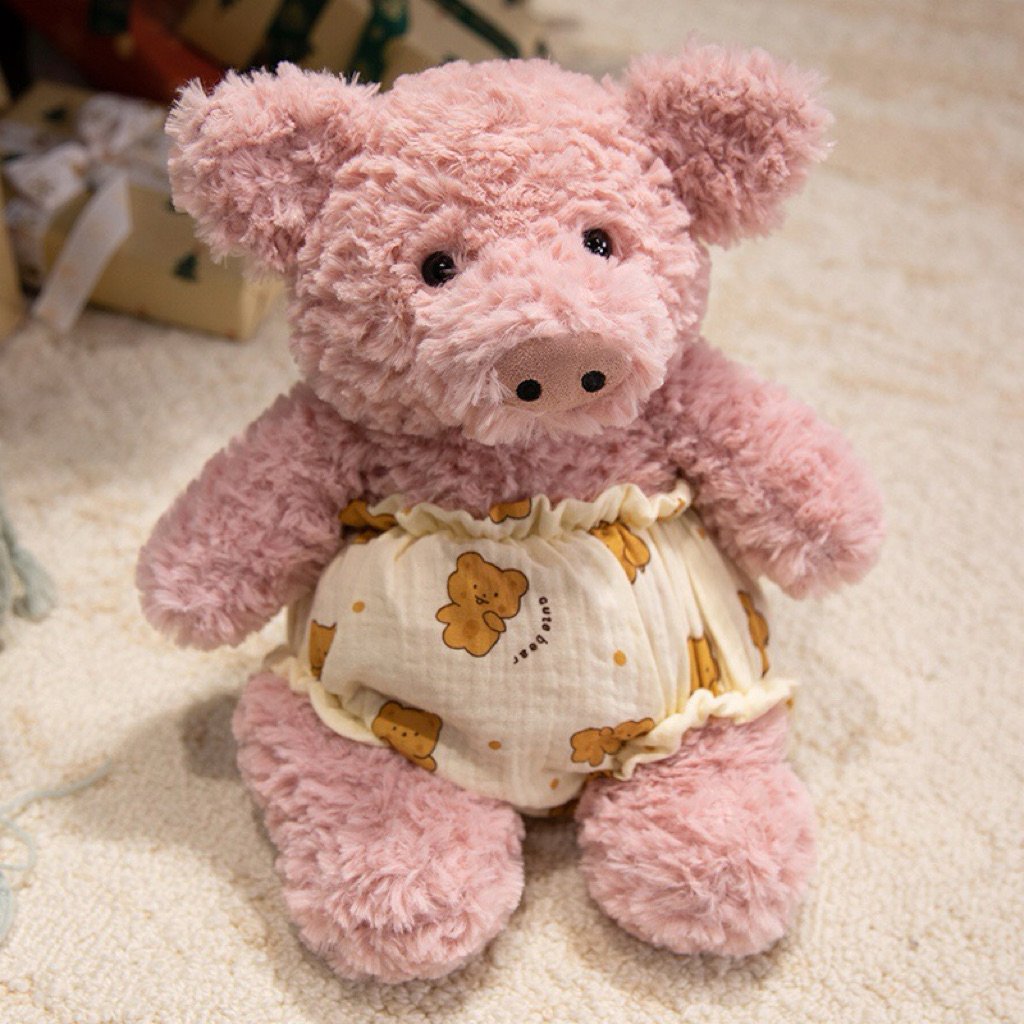 Gấu Thú Bông Heo Hồng Pijama Sleepy Ngủ Ngon Bỉm Tã Quà Tặng Độc Đáo Lông Xù Siêu Mềm Mịn Siêu Dễ Thương