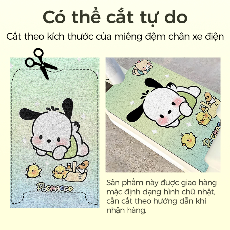 Có thể cắt thảm lót sàn xe máy điện thảm đa năng hoạt hình thảm lót sàn xe điện gia đình