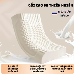 Gối cao su non nhập khẩu thái lan , size 45cm x 65cm , hỗ trợ cổ vai gáy , an toàn cho mẹ bé