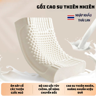 Gối cao su non nhập khẩu thái lan , size 45cm x 65cm , hỗ trợ cổ vai gáy , an toàn cho mẹ bé