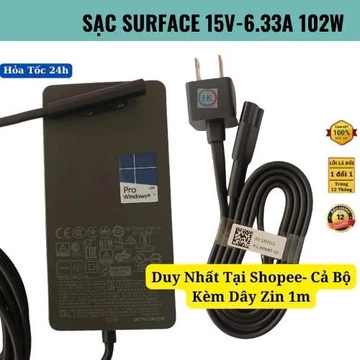 Sạc Laptop Microsoft Surface 44W/65W/102W/127W Chuẩn Zin - Adapter Sạc Cho Surface Pro, Surface Laptop, Surface Book