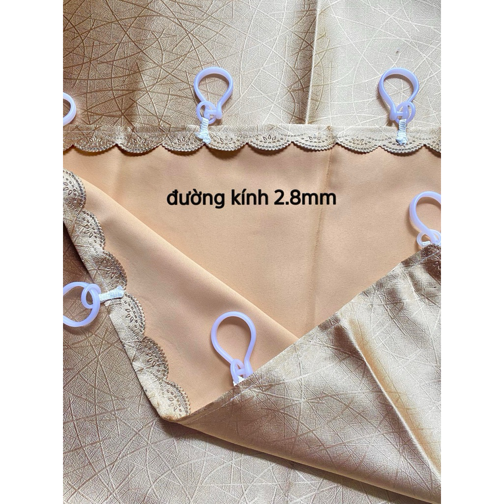 Bộ 20 Móc Khoen Nhựa Rời-  DẺO DAI - May Rido, Rèm Thay Đồ