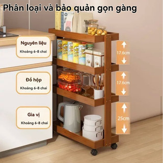 Kệ Đê đồ  Kệ Hẹp Di Động  Đa Năng Có Bánh xe  Giá đựng đồ đa năng Giá để