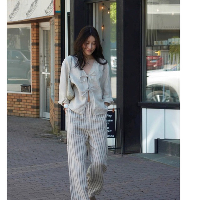 𝗖𝗲𝗹𝗲 -  Áo Linen thắt nơ BEELY