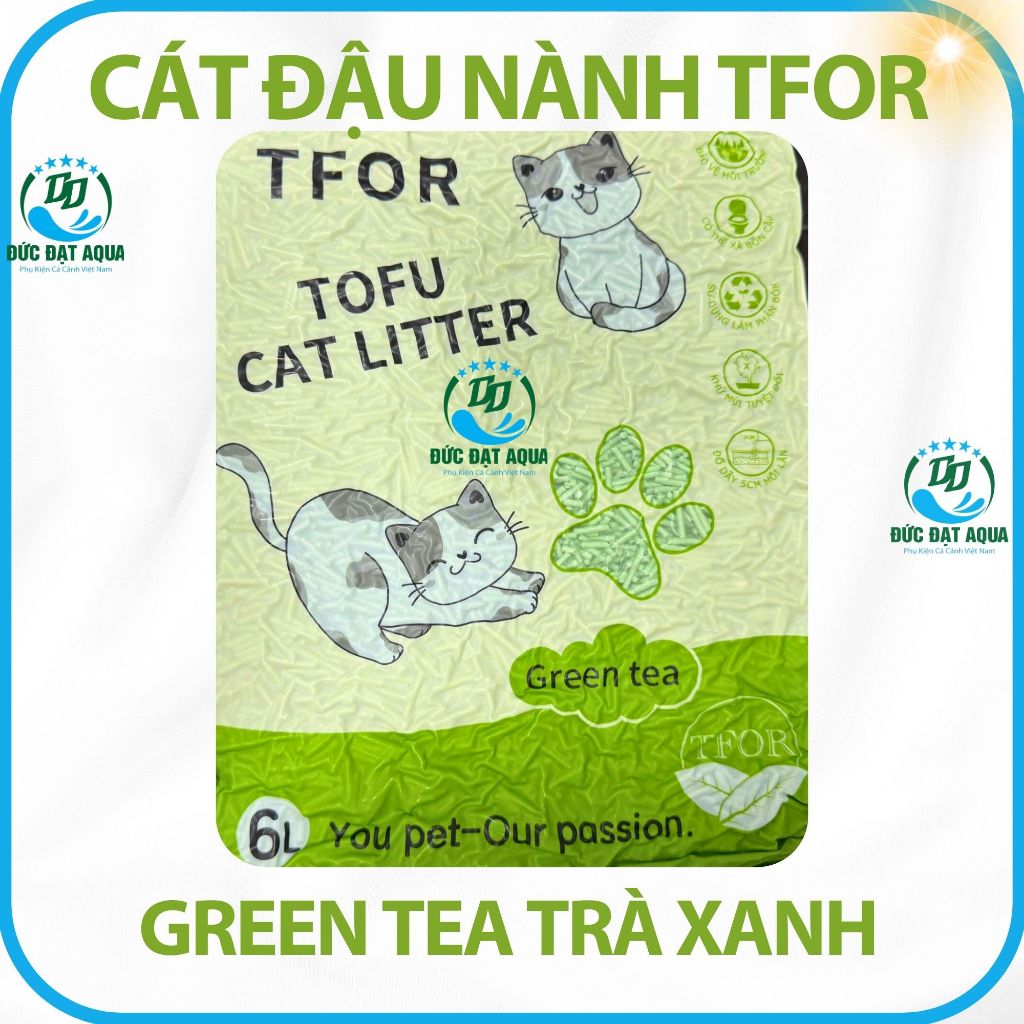 Cát Vệ Sinh Cát Đậu Nành Cho Thú Cưng TFOR TOFU CAT LITTER 6L An Toàn Cho Sức Khoẻ Mèo 8