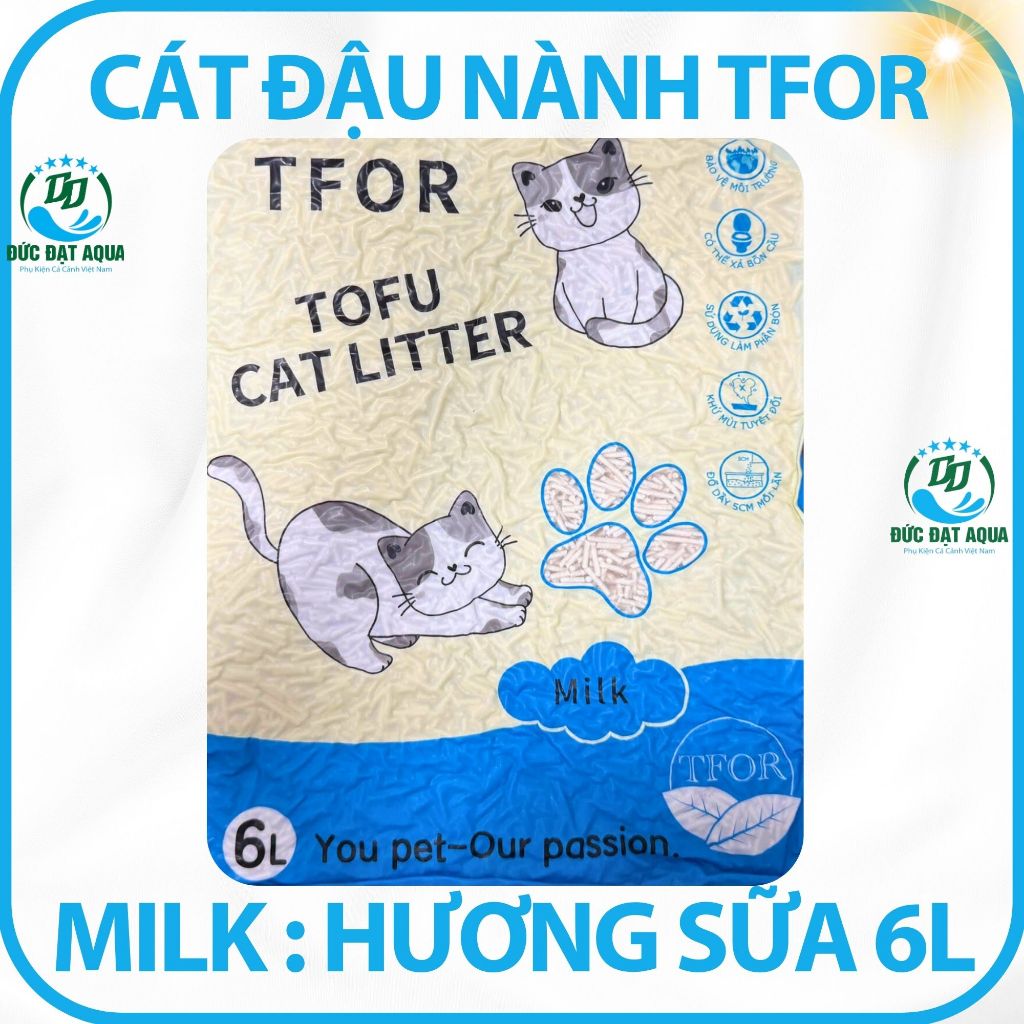 Cát Vệ Sinh Cát Đậu Nành Cho mèo Natural Tofu Cat Litter Cats Me 6L - 7L & TFOR TOFU CAT LITTER 9