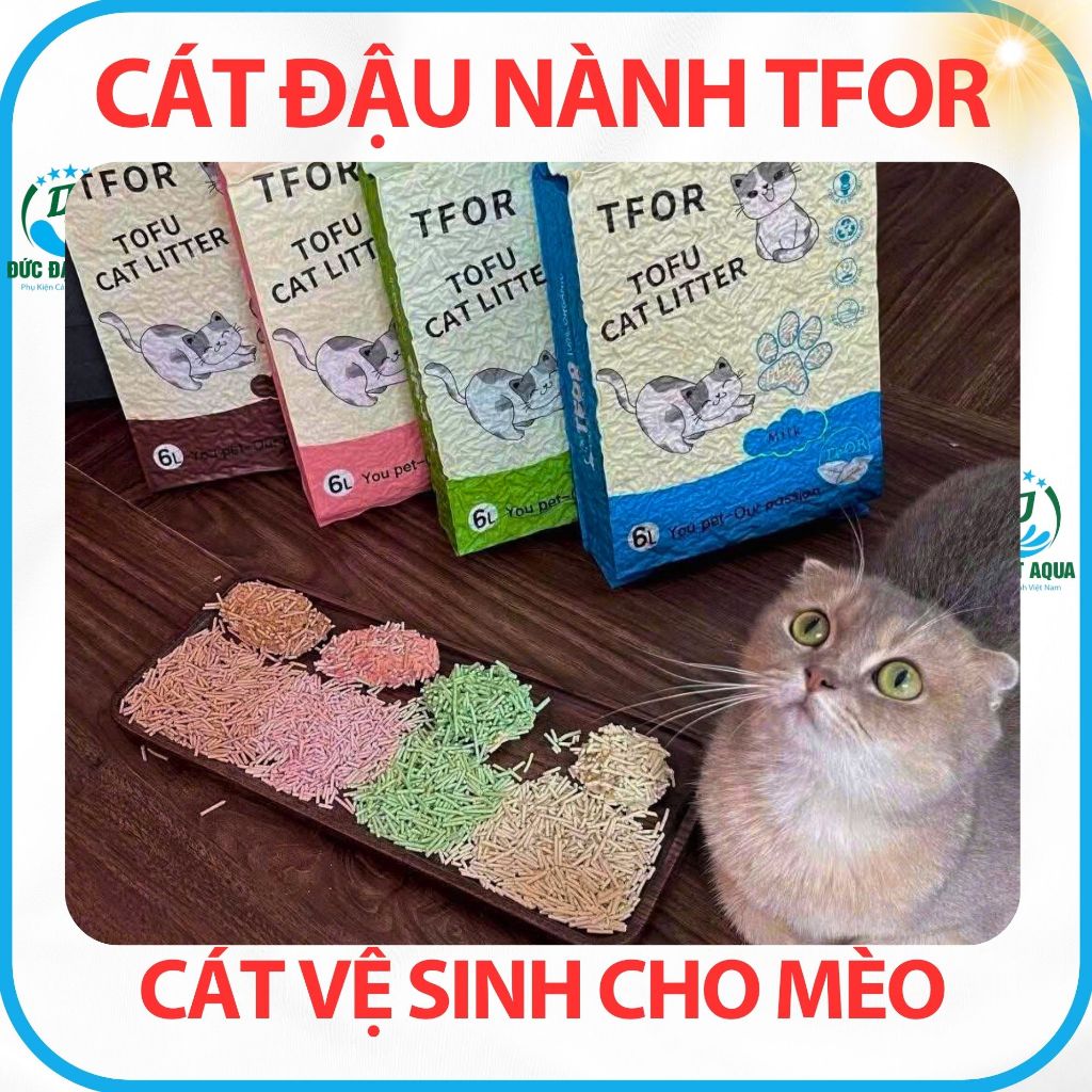 Cát Vệ Sinh Cát Đậu Nành Cho mèo Natural Tofu Cat Litter Cats Me 6L - 7L & TFOR TOFU CAT LITTER 7