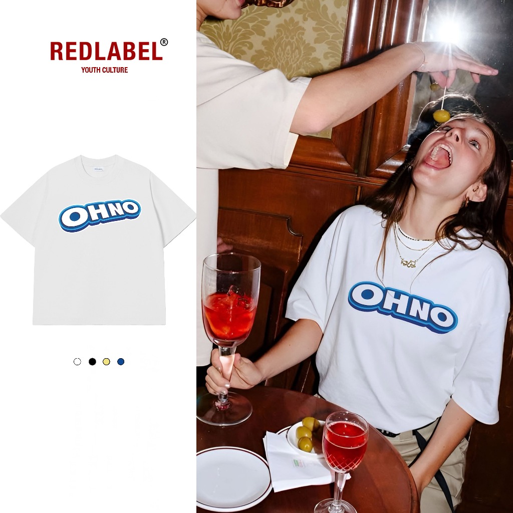 REDLABEL Áo Vớ Vẩn Áo Thun OHNO -- Cotton 100% Oversize Nam Nữ TS20