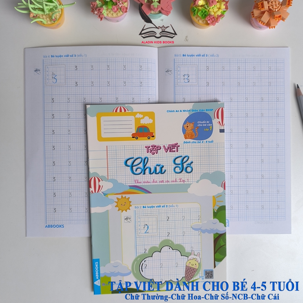 Sách-Tập Viết  Dành Cho Bé 4-5 Tuổi Luyện Chữ Thường Chữ Hoa Chữ Số Và Nét Cơ Bản