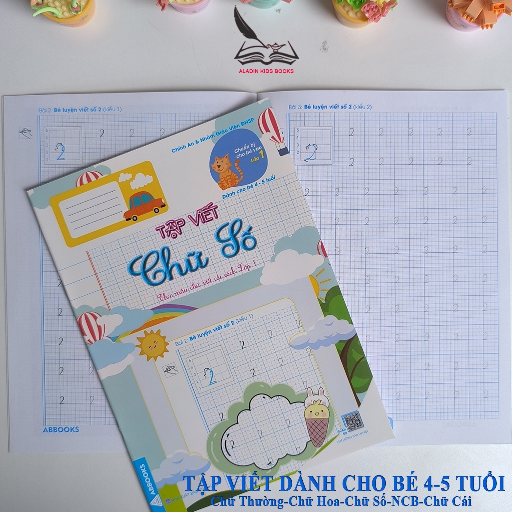 Sách-Tập Viết  Dành Cho Bé 4-5 Tuổi Luyện Chữ Thường Chữ Hoa Chữ Số Và Nét Cơ Bản