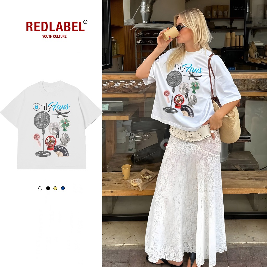 Áo Vớ Vẩn Vui Tươi REDLABEL Áo Thun ONLY FANS Cotton 100% Oversize Nam Nữ TS31