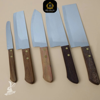 [Chính Hãng - Loại có Vỉ] Dao Thái Lan Eagle nhà bếp cán gỗ 771 772, Dao chuyên thái thịt gọt cắt hoa quả chất liệu inox