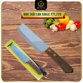 [Chính Hãng - Loại có Vỉ] Dao Thái Lan Eagle nhà bếp cán gỗ 771 772, Dao chuyên thái thịt gọt cắt hoa quả chất liệu inox
