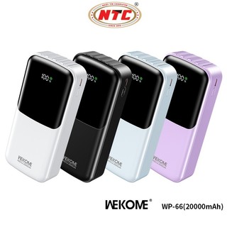 Pin Dự Phòng Wekome WP-66 20000mAh TypeC PD 20W & USB-A / Cáp TypeC 22.5W, Kèm 4 cáp sạc - Phụ Kiện Nhất Tín