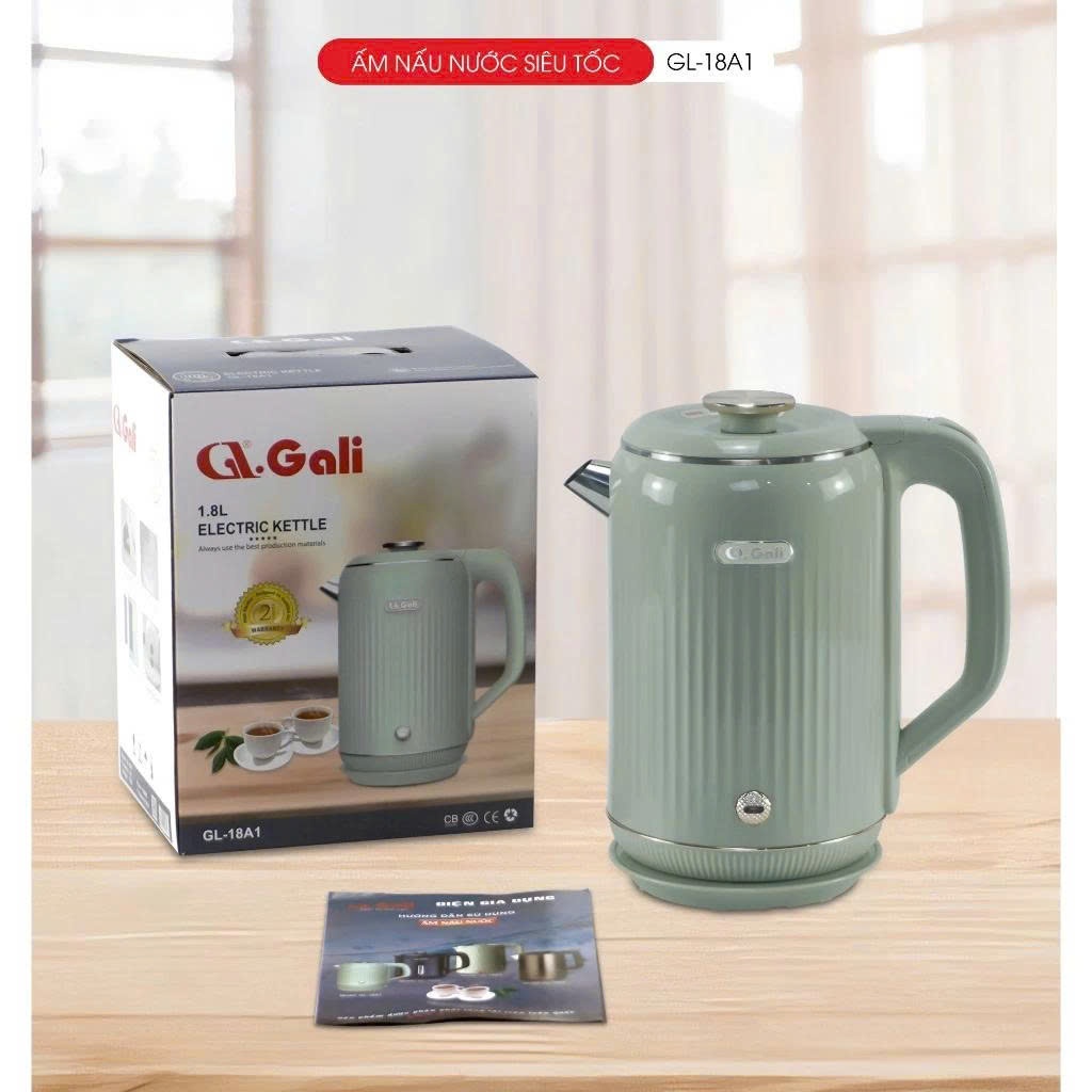 Ấm Nấu Nước Siêu Tốc GALI GL-18A1 1.8 Lít. Hàng Chính Bảo Hành 24 Tháng