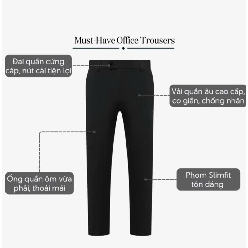 Quần Tây Nam KINGFASHION Chất Vải Cotton Cao Cấp Co Giãn 4 Chiều Trẻ Trung Lịch Lãm Sang Dài