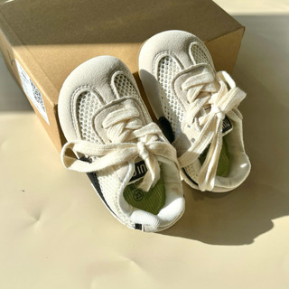 Giày thể thao da lộn phối vải lưới thoáng khí kiểu dáng unisex cho bé trai bé gái từ 1-5 tuổi ( G66 )