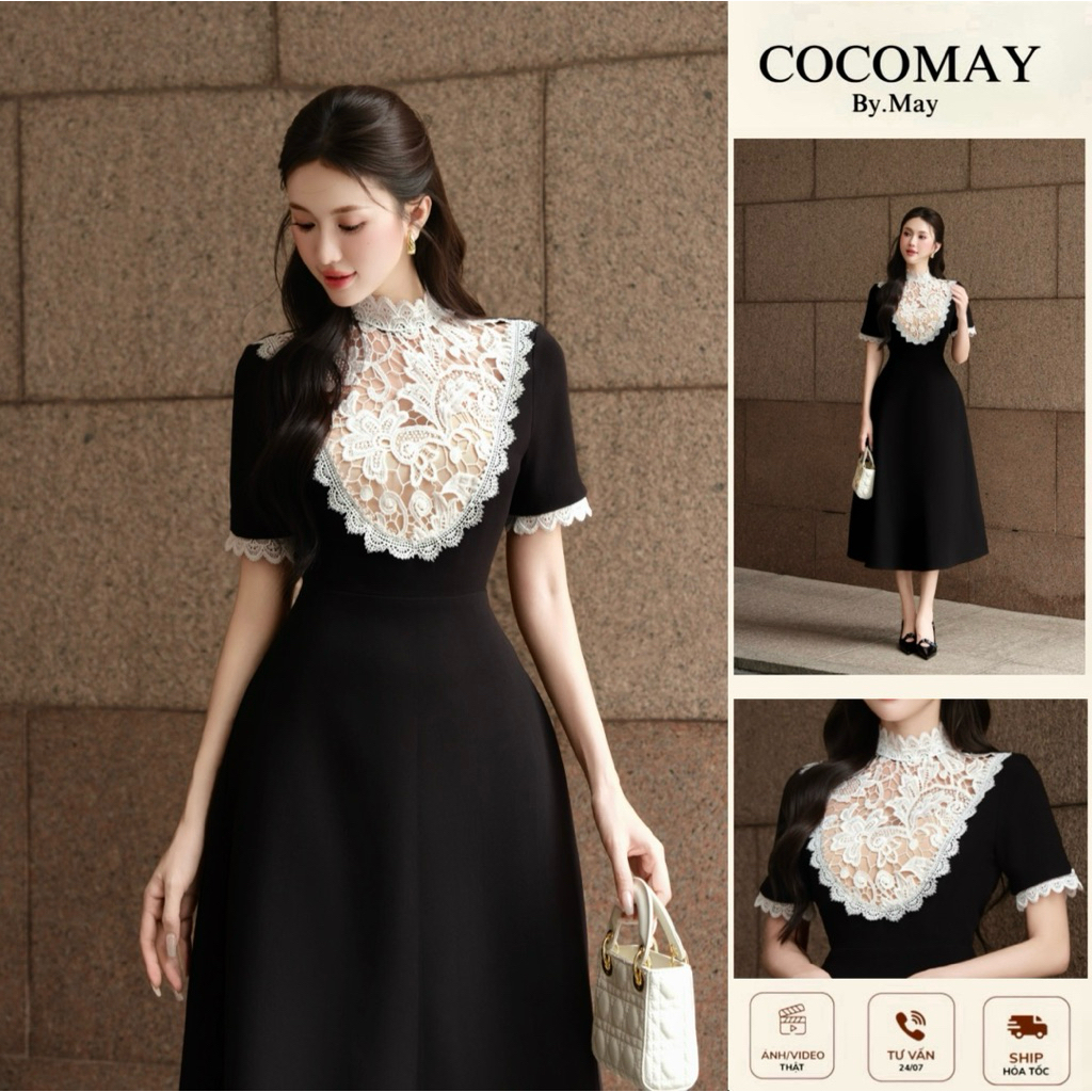 COCOMAY Đầm Noir de Fleur tiểu thư thanh lịch | Shopee Việt Nam