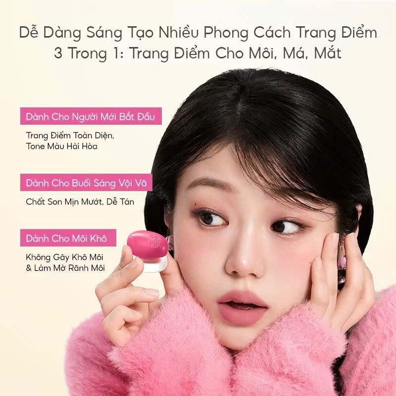 Son Bùn Dạng Hủ Colorkey Đa Năng Mịn Mượt, Rực Rỡ Mọi Góc Nhìn 4.5g | NHÍM HOUSE