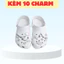 MẪU MỚI Dép quai ngang kèm charm dép sục nam nữ êm chân big size đế cao chống trơn trượt-Hỗ trợ đổi size