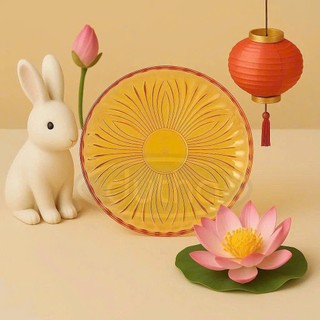 Dĩa nhựa Ánh Pha lê, đựng bánh trung thu, trưng trái cây ngày lễ, tết - Dutha