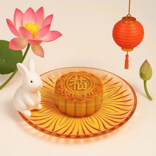 Dĩa nhựa Ánh Pha lê, đựng bánh trung thu, trưng trái cây ngày lễ, tết - Dutha