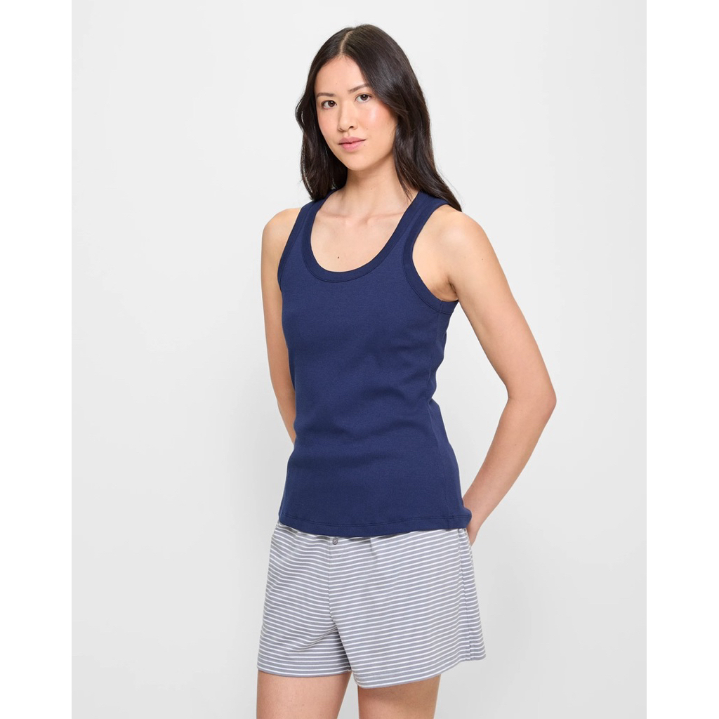 JENNI WOMEN ÁO SÁT NÁCH ĐƠN GIẢN MÀU NAVY (Q220530011)