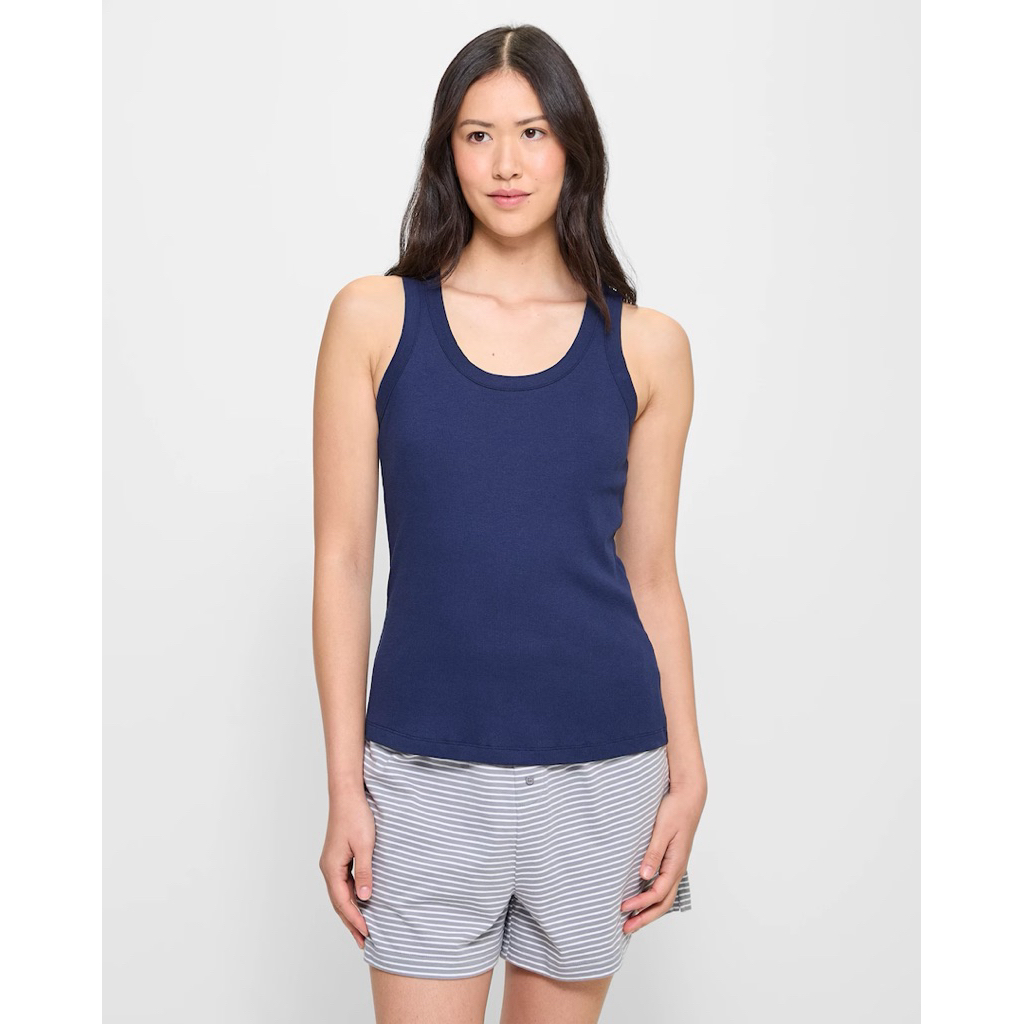 JENNI WOMEN ÁO SÁT NÁCH ĐƠN GIẢN MÀU NAVY (Q220530011)