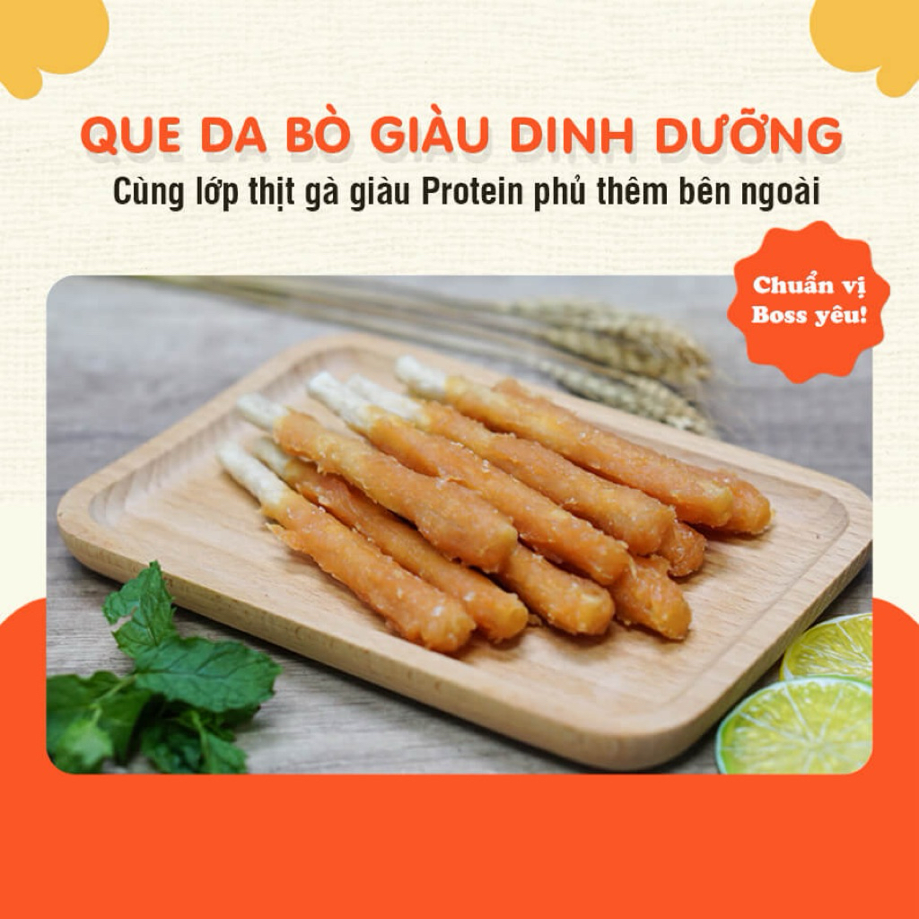 Que da bò nhúng thịt gà 10 cây Doggyman